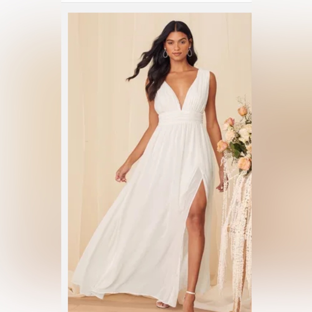 Heavenly Hues White Maxi Dress size L